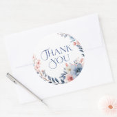 Modern Floral Watercolor Danke Sticker (Umschlag)