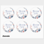 Modern Floral Watercolor Danke Sticker (Blatt)