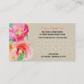 Modern Floral Watercolor Kundenkarte Treuekarte (Rückseite)