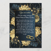 Modern Floral Wedding Invitation Custom card Einladung (Rückseite)