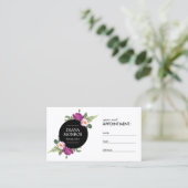 Modern Floral Wreath Salon Stellenkarte Terminkarte (Stehend Vorderseite)