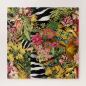 Modern Floral Zebra Puzzle (Horizontal)