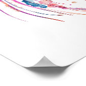 Modern florale Quallenfische Mauer Poster (Ecke)