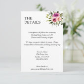 Modern floraler Ampersand Pflaume Pink Peach & Bla Begleitkarte (Stehend Vorderseite)