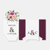 Modern floraler Ampersand Pflaume Pink Peach & Bla Geschenkschachtel (Ungefaltet)