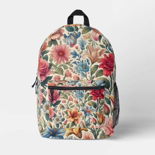 Modern floraler Splash Rucksack (Vorderseite)