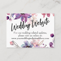Modern Florals Wedding Website, Save the Date Card