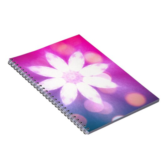 Modern florfarbenfroh pink Blue Ombre Notizblock (Rechte Seite)