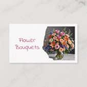 Modern Florist Flower Shop Bouquet QR Code Photo Visitenkarte (Vorderseite)