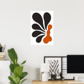 Modern Flow - Abstrakte Bio Formen Wand Kunst 🖤 (Heimbüro)