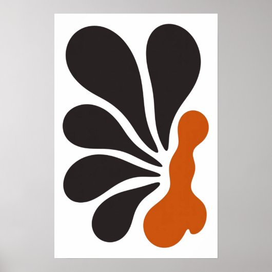Modern Flow - Abstrakte Bio Formen Wand Kunst 🖤 (Vorne)