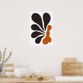 Modern Flow - Abstrakte Bio Formen Wand Kunst 🖤 (Küche)