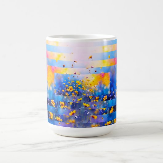 Modern Flower Field Kaffeetasse (Mittel)