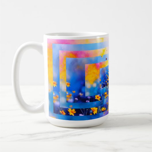 Modern Flower Field Kaffeetasse (Links)