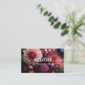 Modern Flower QR Code Visitenkarte (Stehend Vorderseite)