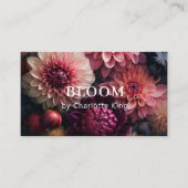 Modern Flower QR Code Visitenkarte (Vorderseite)