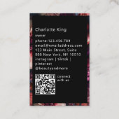 Modern Flower QR Code Visitenkarte (Rückseite)