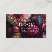 Modern Flower Salon Loyalty Visitenkarte (Vorderseite)