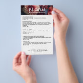 Modern Flower Salon Pricelist QR Code Flyer (Handgriff)