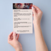 Modern Flower Salon Pricelist QR Code Flyer (Handgriff)
