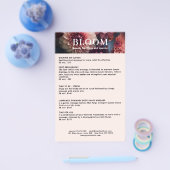 Modern Flower Salon Pricelist QR Code Flyer (Einzeln)