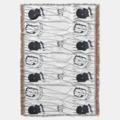 Modern flowers collection Throw Blanket Decke (Vorderseite Vertikal)