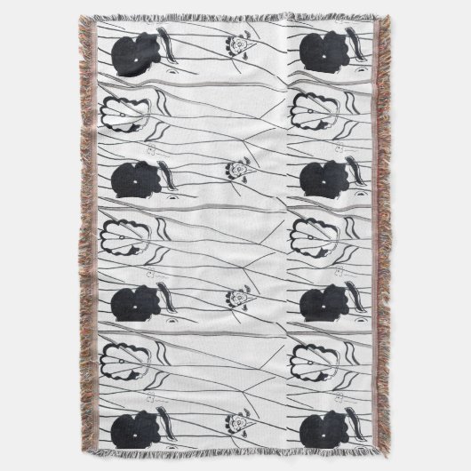 Modern flowers collection Throw Blanket Decke (Vorderseite Vertikal)