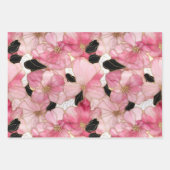 Modern Fluid Watercolor Pink Splash Geschenkpapier Set (Vorderseite 3)