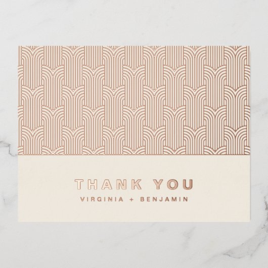 Modern Foil Dankeschön Card Folie Einladungspostkarte (Vorderseite)