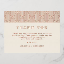 Modern Foil Foto Danke Karte