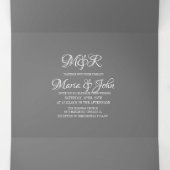 Modern Foil Greenerity Ring Wedding Logo Dreifach Gefaltete Einladung (Innenseite Mitte)