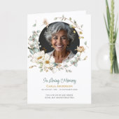 Modern Folded 4-Page 3-Photo Celebration of Life P Programm (Vorderseite)