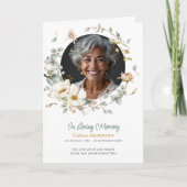 Modern Folded 4-Page 3-Photo Celebration of Life P Programm (Vorderseite)