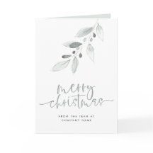 Modern Foliage Company Logo-Skript Frohe Weihnacht