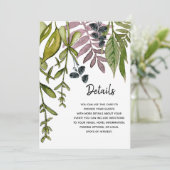Modern Foliage Details Card Einladung (Stehend Vorderseite)