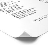 Modern Foliage Hair Salon Preisliste Menü Poster (Ecke)