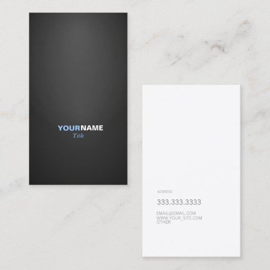 Modern font in two colors with visitenkarte (Vorne/Hinten)