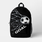 Modern Football Ball Goal Bedruckter Rucksack (Vorderseite)