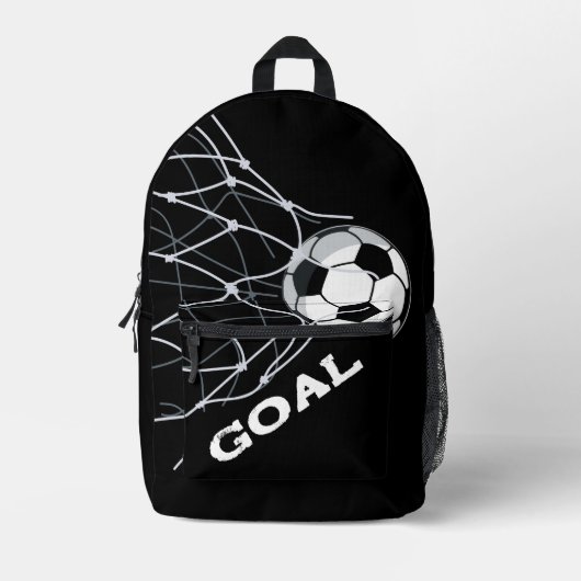 Modern Football Ball Goal Bedruckter Rucksack (Vorderseite)