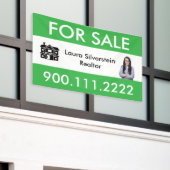 Modern For Sale Real Estate Agent Customizable Banner (Äußeres Gebäude)
