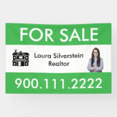 Modern For Sale Real Estate Agent Customizable Banner (Horizontal)