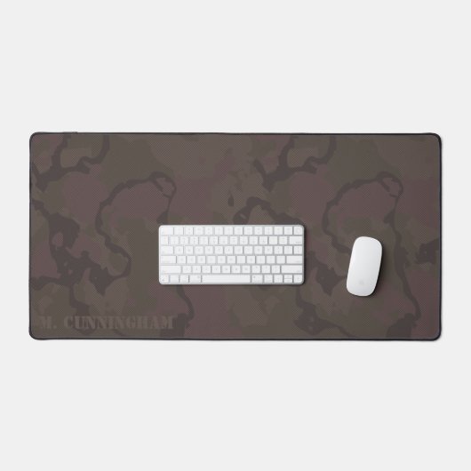 Modern Forest Camouflage Camouflage Muster Name Schreibtischunterlage (Tastatur & Maus)