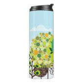 Modern Forest Garden Art Monogram Green Nature Thermosbecher (Nach links gedreht)