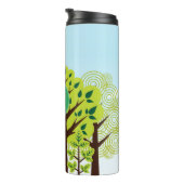 Modern Forest Garden Art Monogram Green Nature Thermosbecher (Nach rechts gedreht)