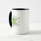 Modern Forest Green Celtic-Inspired Tribal Tattoo  Tasse (Vorderseite Links)