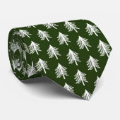 Modern Forest Green Weihnachtsbaum Krawatte (Gerollt)