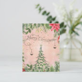 Modern Forest Greenery Frohe Weihnachten (Stehend Vorderseite)