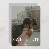 Modern Forest Lavender Gray Wedding Rett Date