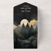 Modern Forest Moon Night All in one Wedite All In One Einladung (Außenbereich)