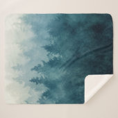 Modern Forest Print Personalisiert Sherpadecke (Vorderseite (Horizontal))